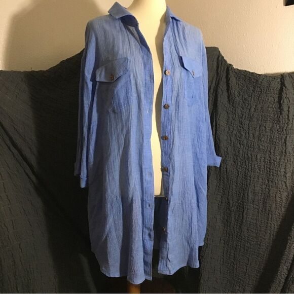 DOTTI NWT Swim Cover-Up Shirt Dress Size 1X - Picture 6 of 10